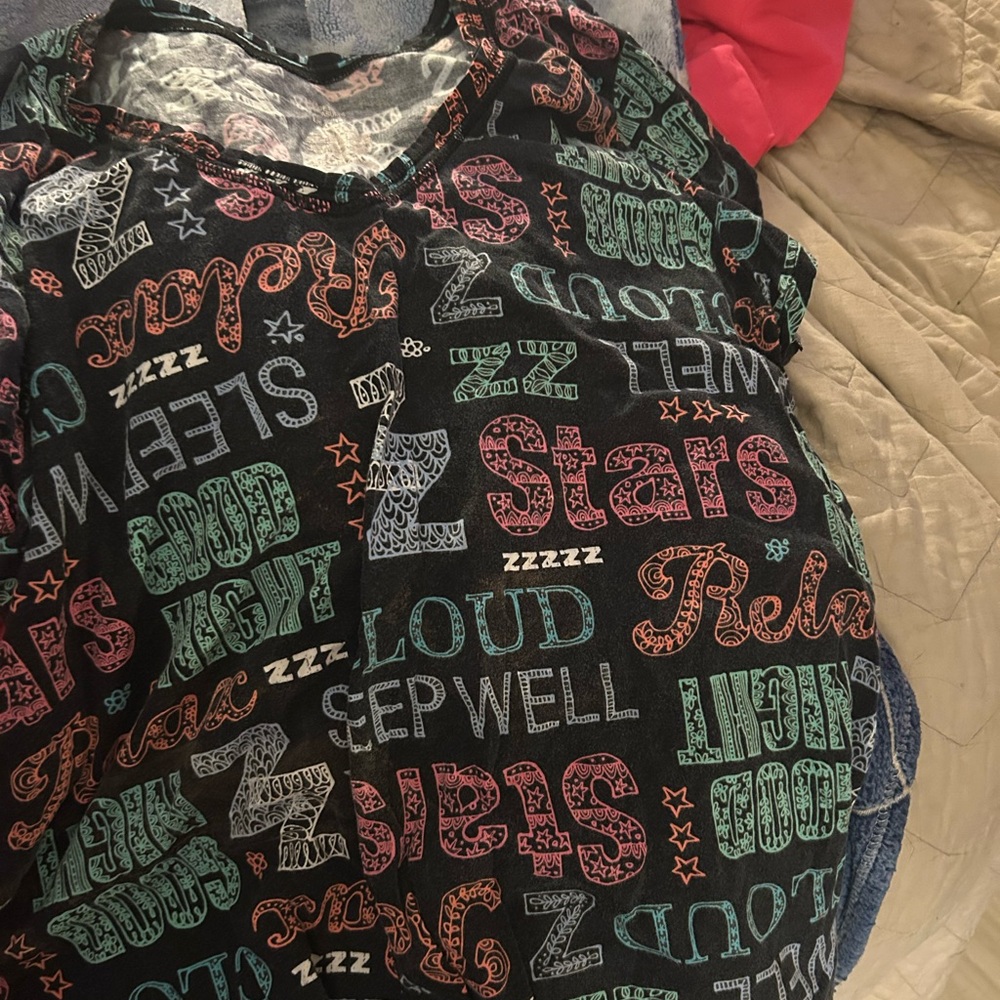 Secret Treasures Graphic Tee - Black with Multicolor Text